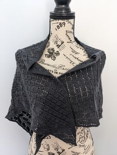 With a diamond-lace body and leaves curling along two of the three edges, this charcoal black shawl is lightweight but still warm - perfect for keeping the chill off a too-cold office. Size: 60" wingspan, 30" depth Materials: 100% merino wool Care: handwash only, lay flat to dry Black Shawl, Lace Body, Charcoal Black, Black Charcoal, Shawls And Wraps, Lay Flat, Merino Wool, Scarf Accessory, Shawl