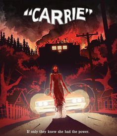 the movie poster for carnie is shown on a blue dvd cover with an image of a woman standing in front of a house