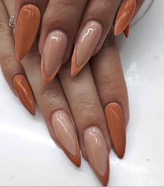 Fall french tip nails Summer Short Almond Nails, Fall French Tip Nails, Fall French Tip, Summer Nails Coffin, Ombre Chrome Nails, Summer Nails 2024, Nails Ombre, Gold Nail Designs, Chrome Nails Designs