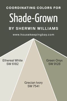 Coordinating Colors of Shade-Grown SW 6188 by Sherwin Williams Sherwin Williams Grown, Sherwin Williams Shade Grown, Different Elements, Home Libraries, The Senses, Green Paint, Coordinating Colors, Better Together