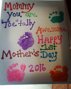 a sign that says mommy you are to be totally awesome and happy mother's day