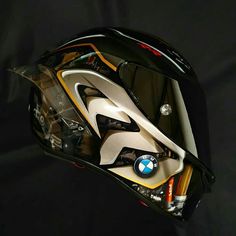 the helmet is made up of many different parts