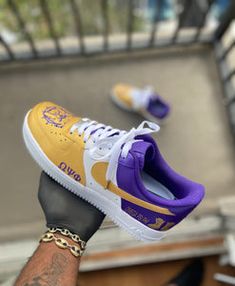 Custom Purple Sneakers For Streetwear, Omega Psi Phi Paraphernalia, Credit Hacks, Air Force One Shoes, Omega Psi Phi Fraternity, Custom Sneakers Diy, Omega Man, Custom Shoes Diy, Nike Shoes Air Force