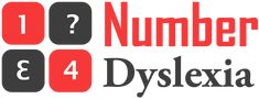 the number 4 dyslexiia logo is shown in red and black letters