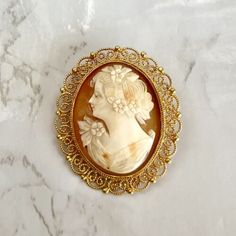 Victorian 18K Yellow Gold Large Carved Coral Cameo Filigree Brooch/Pendant | eBay Alhambra California, Filigree Border, Cameo Brooch, Brick And Mortar, Vintage Watches, Antique Jewelry, Brooch Pin, Vintage Antiques, Happy Shopping