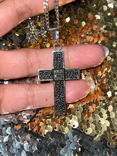 Genuine Rare Black Diamond Cross Pendant, 100% passes diamond testers, Cross pendant for men, unique Gift for him, Black Diamond Men Cross Cross Pendant For Men, Valentines Wedding, Clean Jewelry, Pendant For Men, Unique Gifts For Him, Christmas Black, Better Style, Diamond Cross Pendants, Valentine Wedding