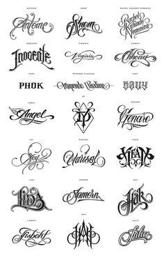 the different types of calligraphy and lettering in various styles, from script to cursive