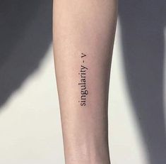 a person's leg with a tattoo that reads, i am sorry