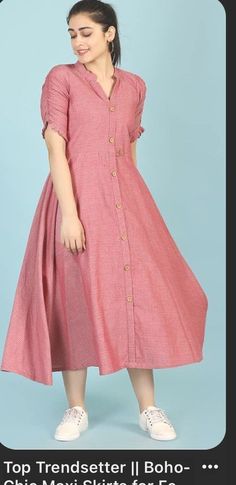 Cotton Plain Kurti Designs, Straight Long Kurta With Pants, Ladies Kurti Designs Style, Plain Colour Kurti Designs, Frock Pattern Kurti Design, Women's Fashion Kurti Design, New Trendy Kurti Designs Cotton, Cotton Frock Neck Design, Shirt Style Kurta For Women