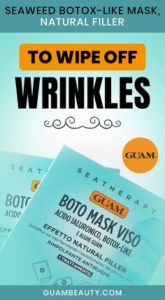 Seaweed Boto-Mask for Face with Hyaluronic Acid. New Guam Face Mask works as a natural face filler without any injections needed. This Seaweed face mask is rich with Hyaluronic Acid with a low molecular weight, natural multivitamin elements, and potent Botox-like active ingredients, and is effective on facial wrinkles and expression lines. #facemask #beauty #beautytips #liftingmask #skincare #natural #hyaluronic #hyaluronicmask #hyaluronicacid #antiaging #aging #wrinkles #anti-wrinkles #guam Seaweed Face Mask, Seaweed Skincare, Hyaluronic Mask, Hyaluronic Acid Cream, Face Fillers, Night Mask, Skincare Natural