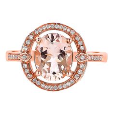 This collection features an array of magnificent morganites! Accented with diamonds these rings are made in rose gold and present a classic yet elegant look. Classic morganite ring in 18K rose gold with diamonds. Morganite: 1.7 carat oval shape. Diamonds: 0.144 carat, G colour, VS clarity. Gold: 3.184g, 18K rose gold. Ring Size: US 6.75 - Size can be adjusted for free upon request - please reconfirm with your order. R693 Morganite Diamond Ring, Morganite Diamond, Gold Cushions, Halo Style, Morganite Ring, Naha, Morganite, 18k Rose Gold, Diamond Rings