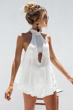 What To Wear On A Boat, Elegant Summer Outfits, Crepe Fabric, White Mini Dress, Summer Outfits Women, New Outfits, Chic Outfits