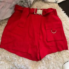 Xxs But Fits Bigger. I’d Say More Like An Xs-Small. Never Worn. 40 And Fabulous, Say More, Womens Sizes, Buckle, Womens Shorts, Red, Women Shopping, Color