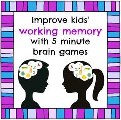 Memory Games For Adults, Memory Strategies, Memory Activities, Executive Functions, Back To University, Auditory Processing, Executive Functioning Skills, Executive Function