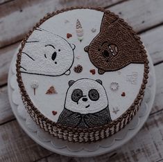 there is a cake decorated with animals on it