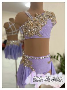 HANDMADE Dance Costume Customizable Lyrical Solo Costume Dress Skirt in Purple With Rhinestones Headpiece is Not Included Ask for More Info - Etsy Two Piece Salsa Costume, Rapunzel Dance Costume, Lyrical Dance Costumes Solo, Duet Costumes, Dancewear Patterns, Blt Dip