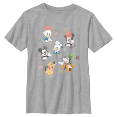 Who knew that dressing "mousey" could be so cute!? Celebrate Walt Disney's most iconic character with this officially licensed Disney Mickey & Friends Adorable Sketch Portraits Boys' Graphic T-Shirt! This classic tee features Daisy with the word charming, Donald with the word funny, Mickey with the word cool, Minnie with the word sweet, Pluto with the word loyal, and Goofy with the word happy across the front. Whether you're a super fan, or just looking for a unique 'fit for a trip to the Disney Cute Mickey Mouse Short Sleeve T-shirt, Boys Graphic Tee, Unique Fits, Graphic Tee Design, Kids Clothes Boys, Mickey Mouse And Friends, Mickey And Friends, Tailored Shirts, Iconic Characters