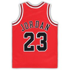 Your young Chicago Bulls fan can rep the GOAT with this Michael Jordan Hardwood Classics Authentic jersey from Mitchell & Ness. Its official design replicates the jersey MJ wore during the 1997/98 season, a timeless look that all basketball fans can appreciate. Not to mention its mesh design helps promote airflow for added comfort. Machine wash, tumble dry low Officially licensed Woven jock tag Sleeveless Material: 100% Polyester Brand: Mitchell & Ness Stitched tackle twill team and player d Michael Jordan Jersey, Nba Tickets, Jordan Chicago, Leather Coaster Set, Michael Jordan Chicago Bulls, Jordan Jersey, Nba Chicago Bulls, Jordan Red, Leather Coasters