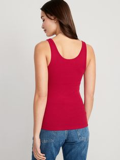 Our First Layer tank top is fitted, fabulous & soft.  Great outfits start here ➡️ Scoop neck.  Sleeveless arm openings.  Rib-knit cotton-blend, with comfortable stretch.  Fitted through body.  Women's tank top hits below waist.  Models are wearin Great Outfits, Layered Tank Top, Top Hits, Layering Tanks, Knit Cotton, Petite Size, Rib Knit, Tank Tops Women, Old Navy