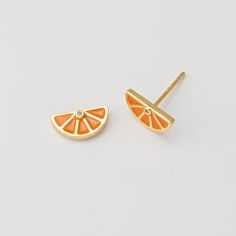 2PCS - Tiny Orange Stud Earrings, CZ Dangle Post Earrings, Fruit Enamel Minimalist Jewelry, Real 14K Gold Plated [E0816-PG] Item Details Measurement: 10 X 5mm  Material: Brass, CZ, Enamel Post Material : 925 Silver Post Color: Real 14K Gold Plated Quantity: 2 Pieces Country of Origin : South Korea Jewelry Real, Jewelry Cleaner, Minimalist Jewelry, Post Earrings, South Korea, 925 Silver, Gold Plate, Stud Earrings, Plating