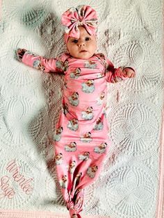 0-6 M Gown and headband Gown Christmas, Christmas Gown, Cheetah Clothes, Outfit Baby Shower, Gown Pink, Ruffle Gown, Newborn Gown, Pink Gown, Going Home Outfit