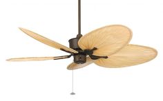 a ceiling fan with three blades on it