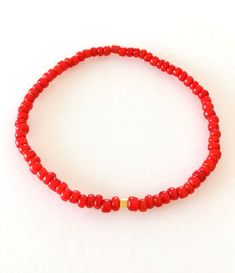 Cheap Red Beaded Bracelets With Gold Beads, Red Bead Bracelet, Paris Charm Bracelet, Ghana Beads, Red Beaded Bracelet, Minimalist Men, Surfer Necklace, Wood Bead Necklace, Red Bracelets