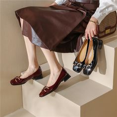 Pumps Shoes, Shoes Heels Pumps, Heels Pumps, Leather Items, Pump Shoes, Mule Shoe, Patent Leather, Block Heels, Rubber Sole