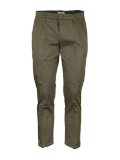 Crafted from lightweight cotton gabardine, these versatile slim fitting trousers are detailed with signature sliding button and zip fly closure, low rise, welt pockets and straight leg. UP518 RSE036U PTD DU 633 ALFREDO MILITARY GREENComposition: 97% Cotton, 3% Elastane Pocket Lining: 100% Cotton Fitted Chinos With Button Closure And Straight Legs, Fitted Straight Chinos With Button Closure, Fitted Chinos With Button Closure, Slim Fit Straight Leg Chinos With Belt Loops, Slim Fit Chinos With Pockets, Fitted Chinos With Button Closure For Business Casual, Fitted Button Closure Chinos For Business Casual, Chino Cotton Twill Straight Pants With Belt Loops, Workwear Pants With Patch Pockets And Straight Shape