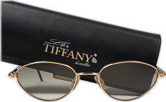 Luxury Vintage Cat Eye Sunglasses For Women, 1960s Sunglasses, 1970s Sunglasses, Vintage Brown Cat Eye Sunglasses With Gradient Lenses, Cat Eye Sunglasses Vintage, Tiffany Gold, Luxury Brown Vintage Cat Eye Sunglasses, Black Round Sunglasses, Chanel Box