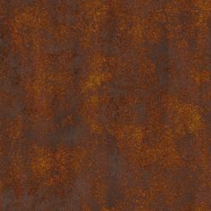 an old rusted metal surface is shown in brown and orange tones with some yellow highlights