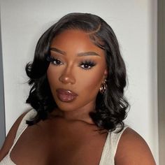 No Make Up Make Up Look, Hair Wigs For Black Women, Wavy Bob, Smink Inspiration, Glam Makeup Look, Natural Glam