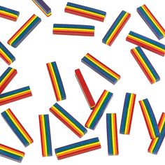 rainbow colored crayons are arranged in the shape of a circle on a white background