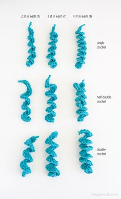 crochet stitches are arranged in the shape of waves, which can be used to make an ornament