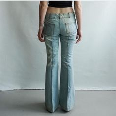 Rare Christian Dior By John Galliano Vintage Y2k Light Wash Boot Cut Flare Jeans Incredible Vintage Dior. Normal Light Wear From Having Been Washed And Worn, But In Over All Very Good Condition. Tag Says Size 2. Fit Me Well As A 25/26. Model Is 5’6” With 18” Hips Waist 14.75 Low Rise Hips 17” Rise 8.75” Inseam 30.5” Measurements Are Approximate. If You’re Unsure Or Have Any Questions Feel Free To Ask Away. Cut Flare Jeans, Light Wash Flare Jeans, Dior Jeans, Dior By John Galliano, John Galliano, Vintage Dior, Colored Jeans, Jeans And Boots, Flare Jeans