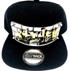 Personalized Custom Snapback Hat Six Panel Flat Bill Snap Back Hat Cap with Laser Cut Graffiti Letters, Custom Made to Order, Comfortable and Unique, Great Gift, an Exclusive CreationThe snapback is new with tags, high quality, unique, and #1 Hear Wear. Great Personalized Gift - It's a "Everything" gift and great for birthdays, holidays, graduation, parties, everyday wear, special occassions, etc.The hat is a quality hat that is well made and has good stitching. We can make any name or words and Adjustable Gold Snapback Baseball Cap, Gold Adjustable Snapback Baseball Cap, Trendy Adjustable Hats For Streetwear, Trendy Adjustable Streetwear Hats, Gold Snapback Hat With Curved Brim, Casual Adjustable Gold Trucker Hat, Trendy Gold Baseball Cap With Curved Brim, Hip Hop Snapback Visor Hat, Gold Adjustable Snapback Hat With Curved Brim