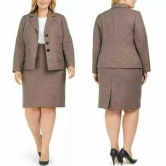 Office Outfits Women Petite Plus Size, Convention Outfits, Black Pant Suit, Blazer Suit Women, Petite Blazer, Skirt Measurements, Plus Size Blazer, Plus Size Suits, Slim Skirt