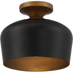 a black and gold ceiling light fixture