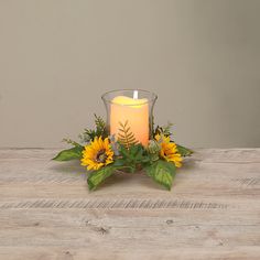 2623870 Summer Table Decor, Sunflower Candle, Summer Table Decorations, Diwali Decorations At Home, Candle Centerpiece, Candle Wreaths, Candle Ring, Summer Table, Candle Rings