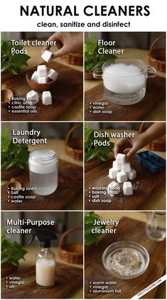 instructions to make homemade natural cleaners