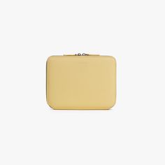 Banana Pudding (Vegan Leather) | Front view of Metro Folio Kit in Banana Pudding Monos Luggage, Side Purses, Travel Cubes, Mini Tablet, Passport Travel, Large Luggage, Travel Documents, Alphabet Stickers, Travel Jewelry Case