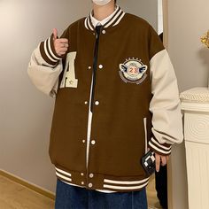 Wiaofellas Men's Jacket Hooded Baseball Uniform Removable Couple Hip-hop Retro Single-breasted Fashion Embroidery Loose Casual Thicke Hip Hop Outerwear With Baseball Collar For College, College Hip Hop Hooded Varsity Jacket, Cotton Hip Hop Varsity Jacket With Baseball Collar, Black Cotton Hip Hop Varsity Jacket, College Varsity Jacket With Double-lined Hood, Fashion Embroidery, Men's Jacket, Embroidery Fashion, Single Breasted