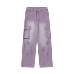 Product information: Fabric name: Cotton Style: Casual/Street/Y2K/Vintage/Preppy/Punk/Hip Pop Pants length: trousers Waist type: high waist Size: S.M.L.XL Pants type: straight-leg pants Craft: Old washed fringe tasselDescription:Introducing our Purple Washed Distressed Ripped Cargo Jeans. designed to elevate your fashion game. Crafted from comfortable and durable cotton fabric. these jeans offer a perfect blend of style and comfort.Embrace a versatile style. combining casual. street. Y2K. vintage. preppy. punk. and hip-hop elements. These jeans are high-waisted. making them both fashionable and flattering. The straight-leg design adds to the classic appeal.Featuring distressed and ripped details along with an old-washed finish. these jeans exude a unique and trendy vibe. The fringe tassel Distressed High Waist Grunge Pants, High Waist Distressed Grunge Pants, Vintage Baggy High Waist Cargo Pants, Retro High Waist Cargo Jeans For Spring, Y2k Distressed Pants For Spring, Y2k Style Distressed Pants For Spring, High Waist Washed Grunge Pants, Baggy High Waist Distressed Pants, Trendy Purple Straight Leg Cargo Pants