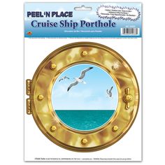 Beistle Cruise Ship Porthole Peel 'N Place Clings (Pack of 12) - Nautical Party Theme Cruise Ship Party, Ship Porthole, Singles Cruise, Cruise Party, Nautical Themed Party, Nautical Party, Accent Wall Decor, Beach Themed, Cruise Vacation