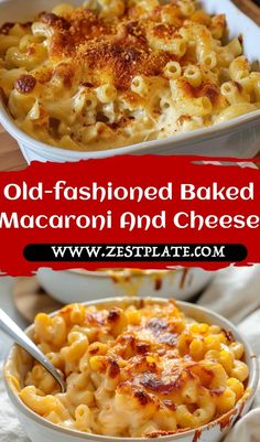 Old-fashioned Baked Macaroni And Cheese  This Old-Fashioned Baked Macaroni and Cheese is a comforting embrace of creamy, cheesy delight that will transport you straight back to childhood. Perfect for a cozy family dinner or a festive holiday gathering, every bite is filled with a luscious cheese sauce that promises to be a family favorite.  Ingredients  • 16 ounces macaroni noodles. • 1 tablespoon unsalted butter. • 1 stick unsalted butter. • 1/2 cup flour.  Gather everyone around the table and share the joy of Old-Fashioned Baked Macaroni and Cheese—a comforting classic that brings warmth and smiles. Best Mac N Cheese Recipe Baked, Old Fashion Macaroni And Cheese, Easy Macaroni And Cheese, Making White Sauce, Macaroni Noodles, Creamy Pasta Bake, Chicken Dumpling Soup, Baked Macaroni And Cheese, Easy Macaroni