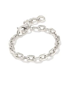 Bracelet In Silver, Chain Links, Silver Chain Bracelet, Kendra Scott Jewelry, Capsule Collection, Jewelry Bags, Kendra Scott, Diamond Cut, Silver Bracelets