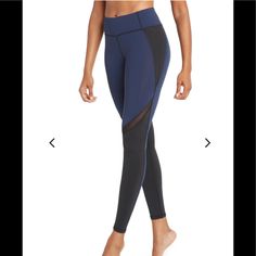 Mid-Rise Yoga Leggings, Nwt. Black Mesh Panels In Mid Thigh, Gold Logo Design On Back Of Leg. Navy And Black Color Block Pattern. Vita Atletica May Not Be As Well Known As Lululemon But Is Every Bit As High Quality. Navy Athleisure Pants For Sports, Navy Athleisure Pants For Gym, Navy Athleisure Pants For The Gym, Navy Athleisure Yoga Pants, Navy Athleisure Pants For Yoga, Fitted Navy Sports Pants, Navy Fitted Sports Pants, Sporty Navy Leggings For Yoga, Navy Compression Athleisure Bottoms