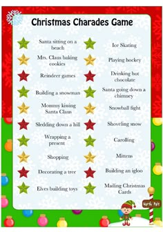 christmas games for kids to play in the holiday season, including santa clause and snowflakes