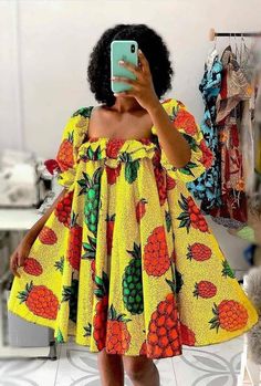 Mini Kaba, Dresses For Pregnant Women, African Styles, African Dresses For Kids, Short African Dresses, Ankara Fashion, African Inspired Clothing, Loose Dresses, Ankara Dresses