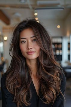 Hair Color Transformation, Hair Color Asian, Golden Summer, Brown Hair Looks, Brown Hair Inspo, Brown Hair Balayage, Balayage Brunette, Haircuts For Long Hair